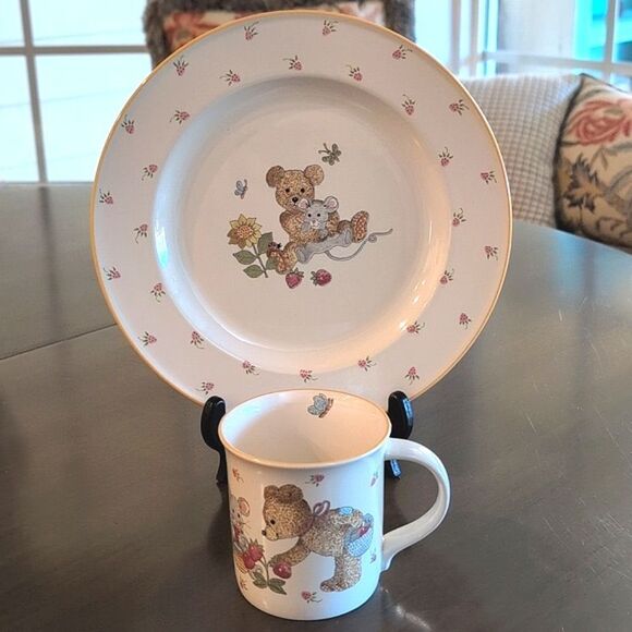 Mikassa Teddy Child's Plate and Cup Set Discontinued - Picture 1 of 14